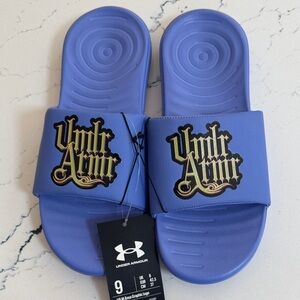 Under Armour Blue Slide Sandals